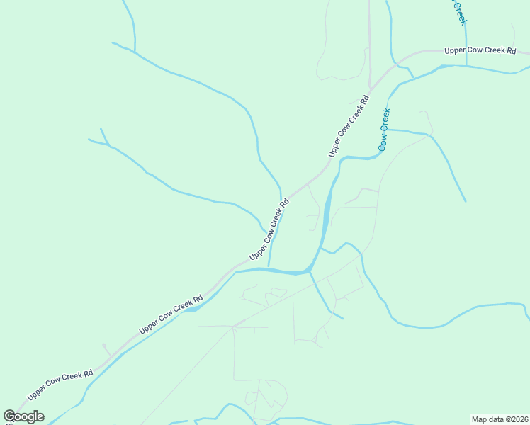 map of restaurants, bars, coffee shops, grocery stores, and more near 2358 Upper Cow Creek Road in Azalea