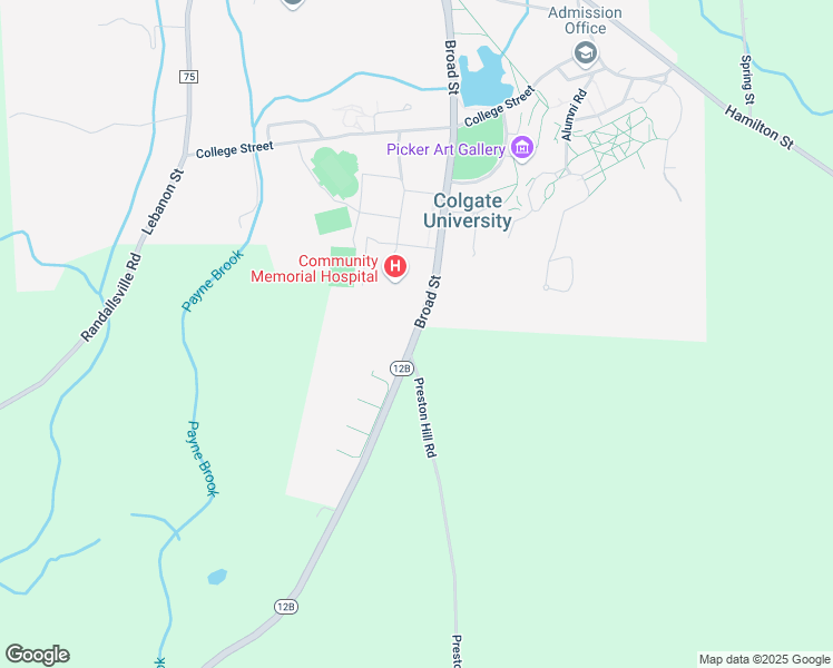 map of restaurants, bars, coffee shops, grocery stores, and more near 1302 New York 12B in Hamilton