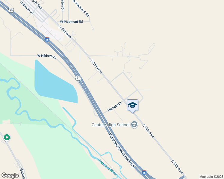 map of restaurants, bars, coffee shops, grocery stores, and more near 7283 South 5th Avenue in Pocatello