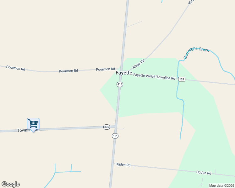 map of restaurants, bars, coffee shops, grocery stores, and more near 4404 New York 414 in Romulus
