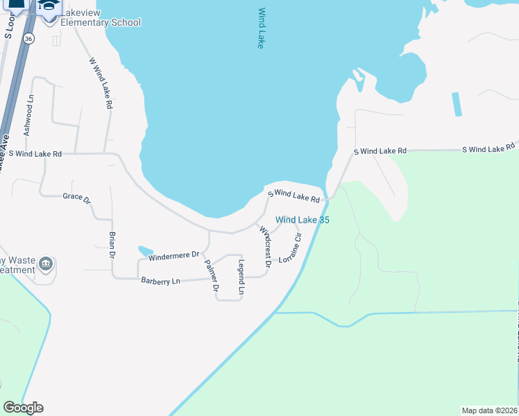 map of restaurants, bars, coffee shops, grocery stores, and more near 6738 Wind Crest Drive in Wind Lake