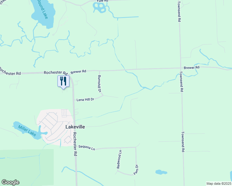 map of restaurants, bars, coffee shops, grocery stores, and more near 525 Lena Hill Drive in Leonard