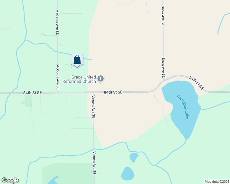 map of restaurants, bars, coffee shops, grocery stores, and more near 9434 84th Street Southeast in Alto