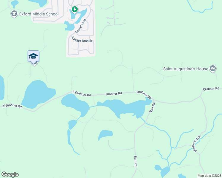 map of restaurants, bars, coffee shops, grocery stores, and more near 1547 East Drahner Road in Oxford