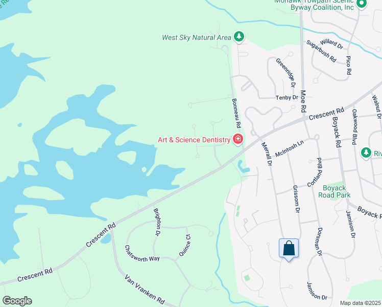 map of restaurants, bars, coffee shops, grocery stores, and more near 7 Durham Way in Saratoga County