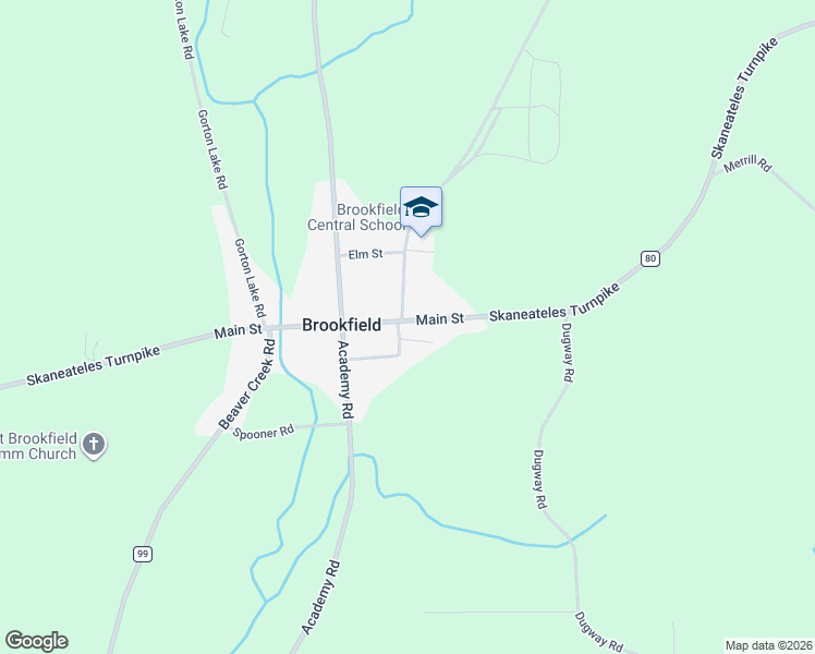 map of restaurants, bars, coffee shops, grocery stores, and more near 10568 Main Street in West Edmeston