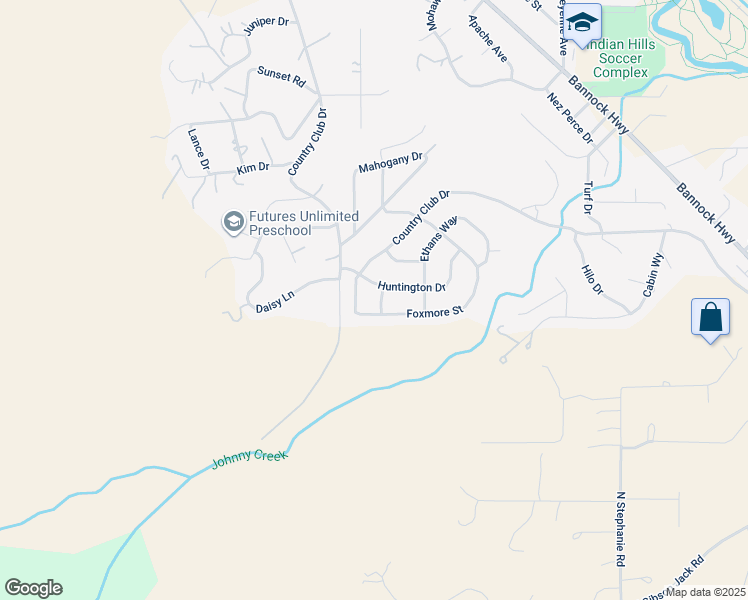 map of restaurants, bars, coffee shops, grocery stores, and more near 5240 Heatherwood Street in Pocatello