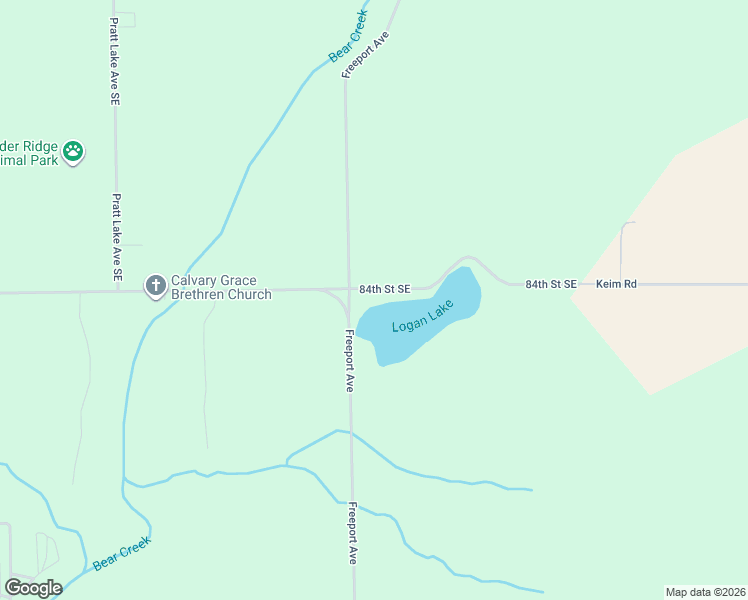map of restaurants, bars, coffee shops, grocery stores, and more near 14016 84th Street Southeast in Freeport