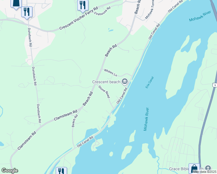 map of restaurants, bars, coffee shops, grocery stores, and more near 28 Stone Road in Saratoga County