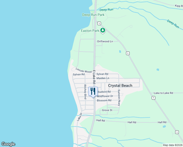 map of restaurants, bars, coffee shops, grocery stores, and more near 4620 Sylvan Road in Canandaigua