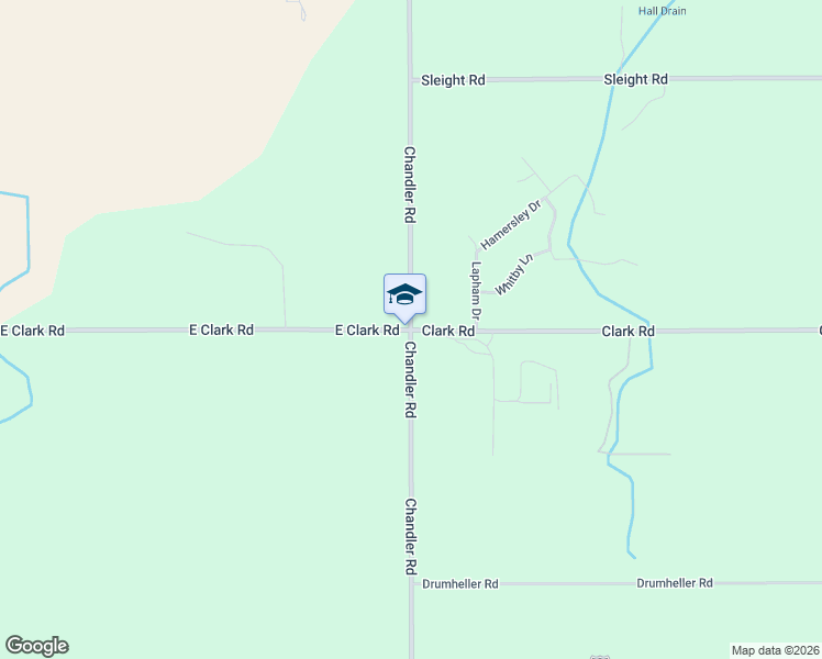 map of restaurants, bars, coffee shops, grocery stores, and more near 14023 Chandler Road in Bath Township