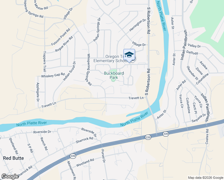 map of restaurants, bars, coffee shops, grocery stores, and more near 3580 Gila Bend in Casper