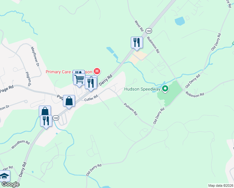 map of restaurants, bars, coffee shops, grocery stores, and more near 19 Putnam Road in Hudson