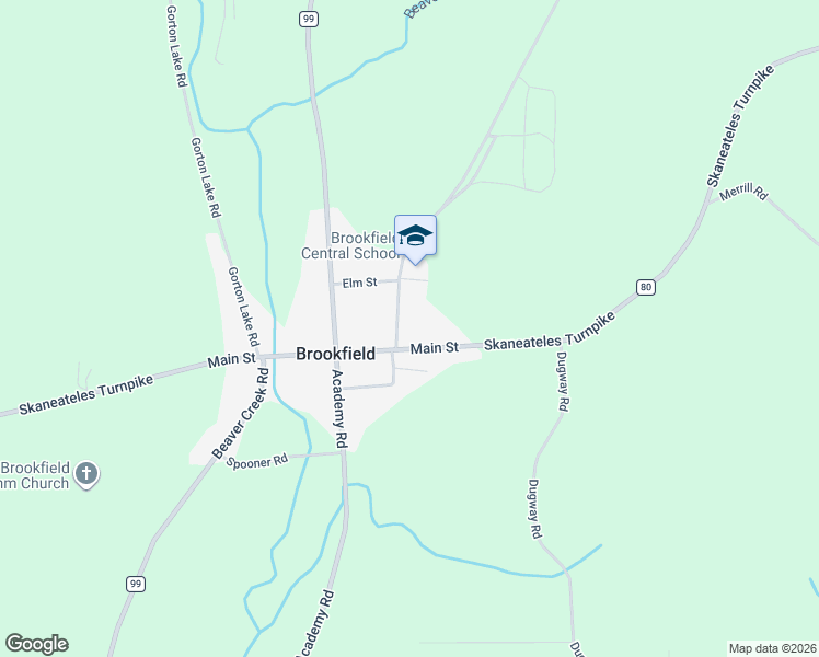 map of restaurants, bars, coffee shops, grocery stores, and more near 10568 Main Street in West Edmeston