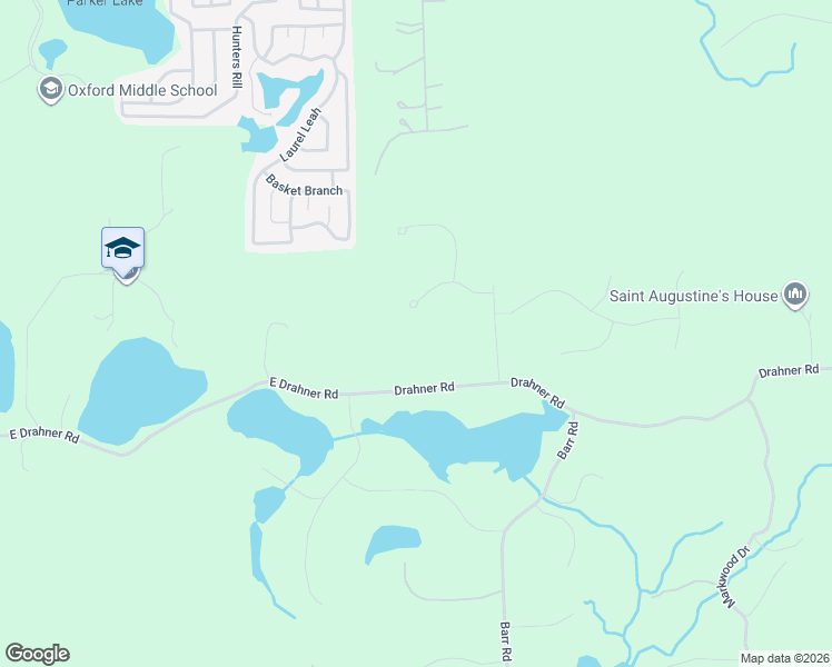 map of restaurants, bars, coffee shops, grocery stores, and more near 1547 East Drahner Road in Oakland County