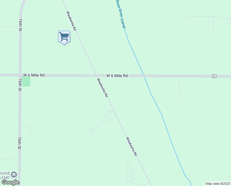map of restaurants, bars, coffee shops, grocery stores, and more near 1848 Waukesha Road in Caledonia