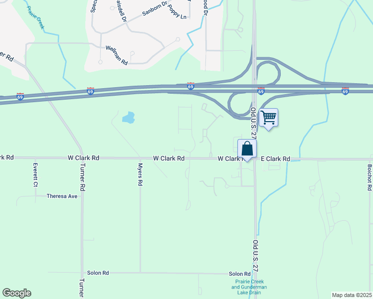 map of restaurants, bars, coffee shops, grocery stores, and more near in DeWitt