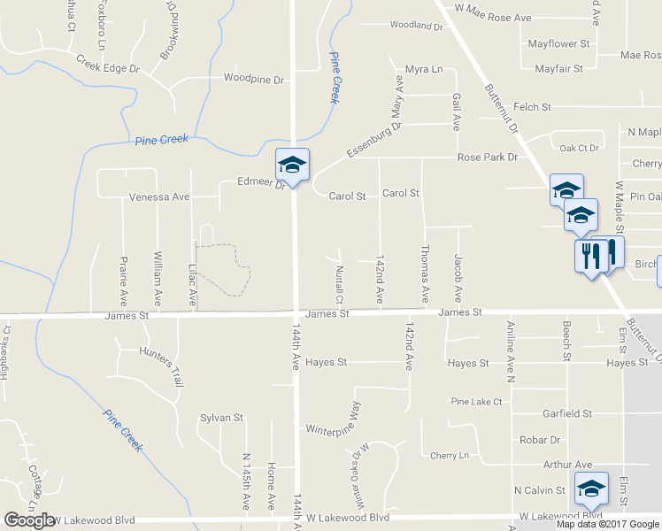 map of restaurants, bars, coffee shops, grocery stores, and more near 2451 Nuttall Court in Holland