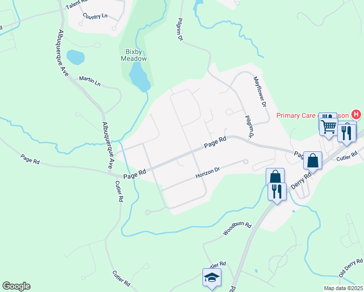map of restaurants, bars, coffee shops, grocery stores, and more near 8 Louise Drive in Litchfield