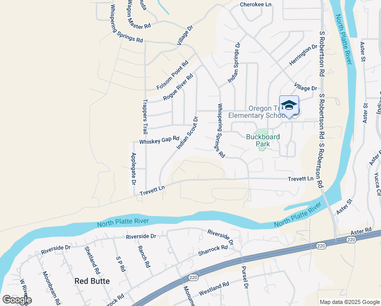 map of restaurants, bars, coffee shops, grocery stores, and more near 3391 Indian Scout Drive in Casper