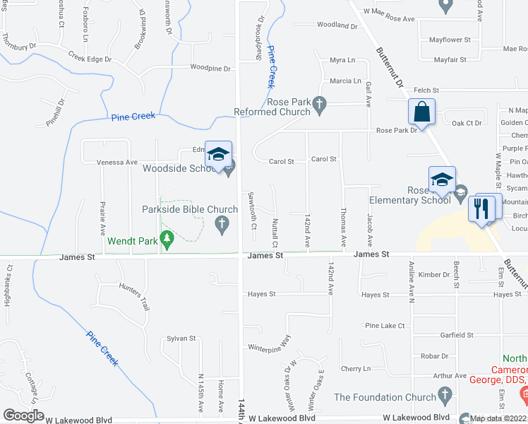 map of restaurants, bars, coffee shops, grocery stores, and more near 2451 Nuttall Court in Holland