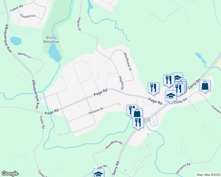 map of restaurants, bars, coffee shops, grocery stores, and more near 23 Page Road in Litchfield