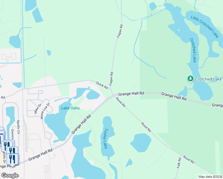 map of restaurants, bars, coffee shops, grocery stores, and more near in Oakland County