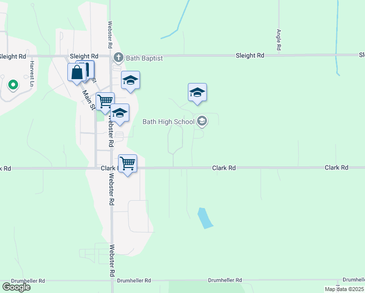 map of restaurants, bars, coffee shops, grocery stores, and more near 13902 Mead Creek Road in Bath Township