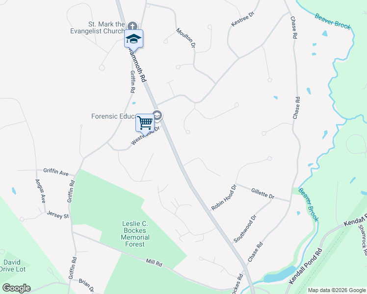 map of restaurants, bars, coffee shops, grocery stores, and more near 44 Mammoth Road in Londonderry