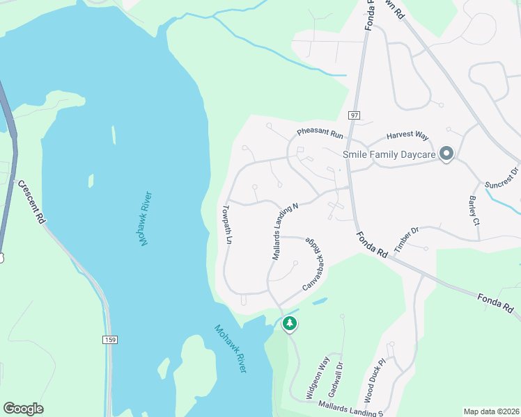 map of restaurants, bars, coffee shops, grocery stores, and more near 13 Erie Court in Waterford