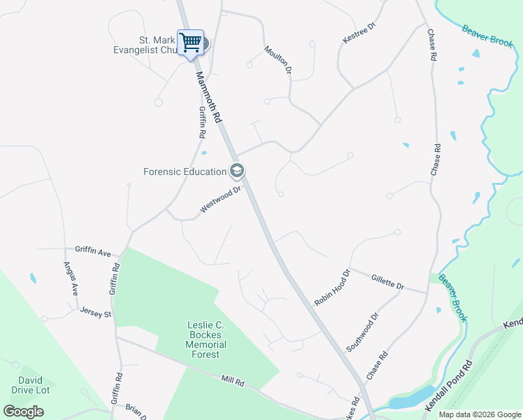 map of restaurants, bars, coffee shops, grocery stores, and more near 44 Mammoth Road in Londonderry