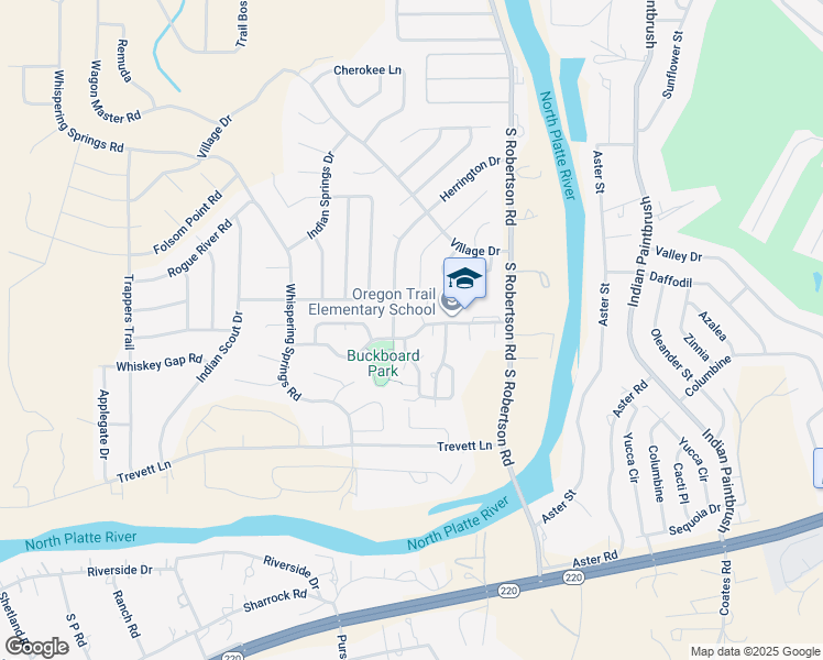map of restaurants, bars, coffee shops, grocery stores, and more near 3229 Herrington Drive in Casper