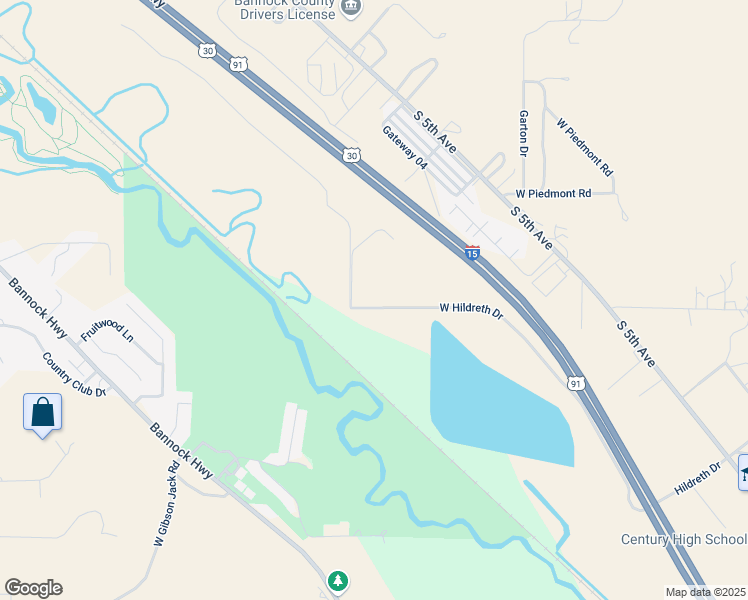map of restaurants, bars, coffee shops, grocery stores, and more near 8498 West Hildreth Drive in Pocatello