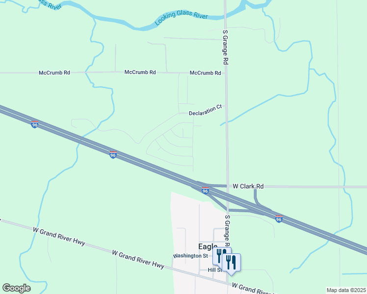 map of restaurants, bars, coffee shops, grocery stores, and more near 13861 Alabama Drive in Eagle