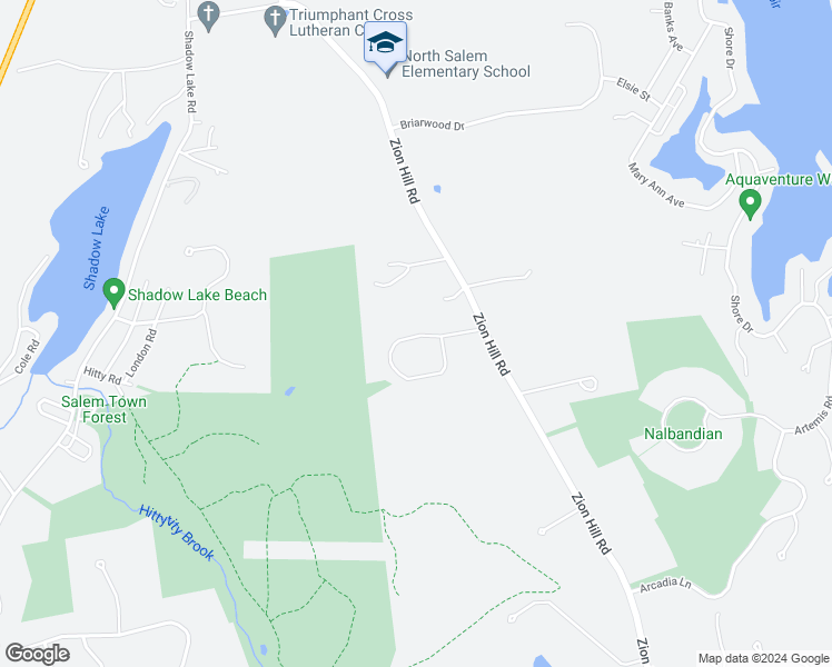 map of restaurants, bars, coffee shops, grocery stores, and more near 8 Matthew Drive in Salem