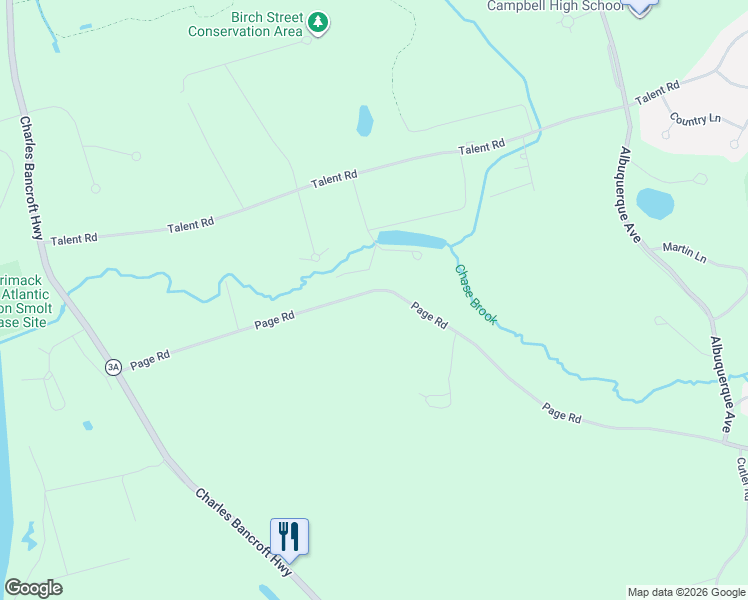 map of restaurants, bars, coffee shops, grocery stores, and more near 130 Page Road in Litchfield