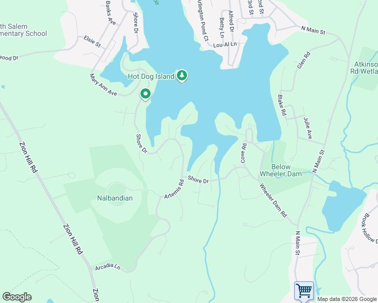 map of restaurants, bars, coffee shops, grocery stores, and more near 7 Palm Road in Salem