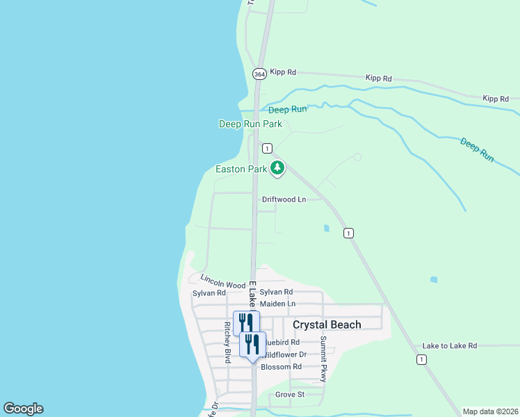 map of restaurants, bars, coffee shops, grocery stores, and more near 4393 New York 364 in Canandaigua