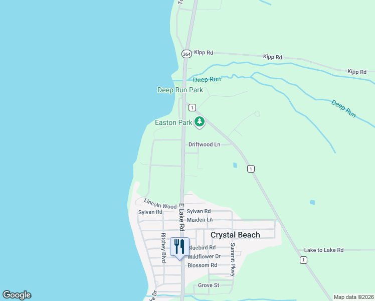 map of restaurants, bars, coffee shops, grocery stores, and more near 4393 New York 364 in Canandaigua