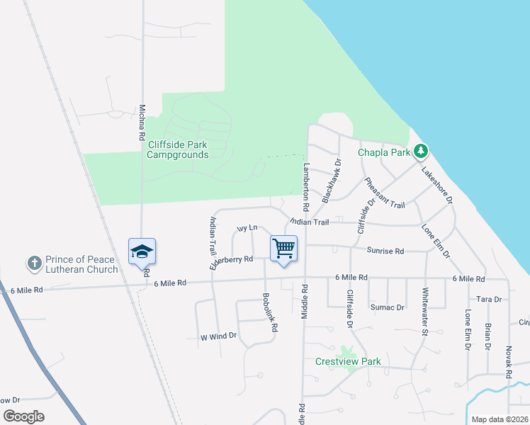 map of restaurants, bars, coffee shops, grocery stores, and more near 3108 Ivy Lane in Racine