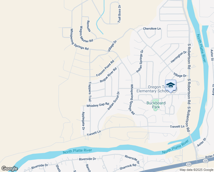 map of restaurants, bars, coffee shops, grocery stores, and more near 3161 Carbide Trail in Casper