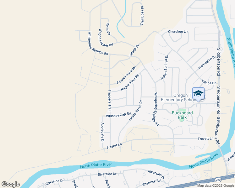 map of restaurants, bars, coffee shops, grocery stores, and more near 6809 Rouge River in Casper