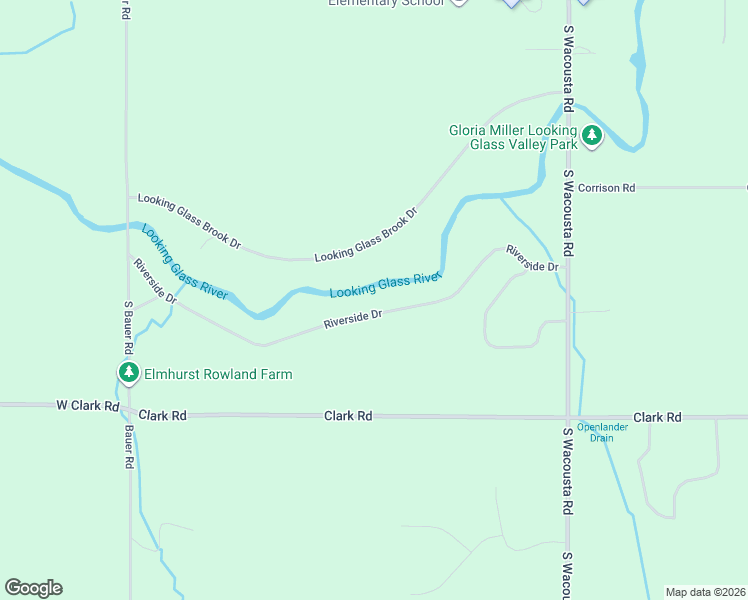 map of restaurants, bars, coffee shops, grocery stores, and more near 9426 Riverside Drive in Grand Ledge