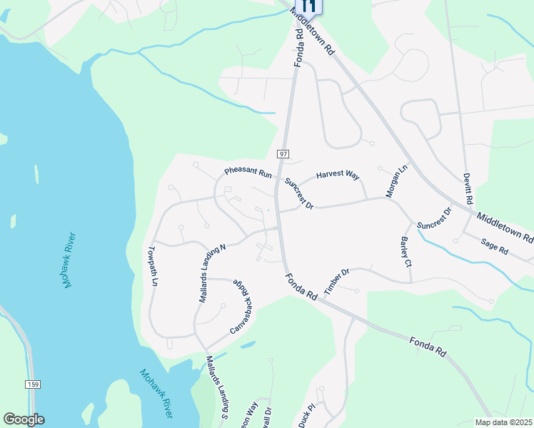 map of restaurants, bars, coffee shops, grocery stores, and more near 206 County Road 97 in Waterford