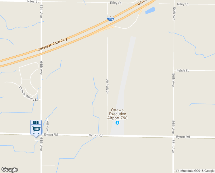 map of restaurants, bars, coffee shops, grocery stores, and more near 2700 Air Park Drive in Zeeland