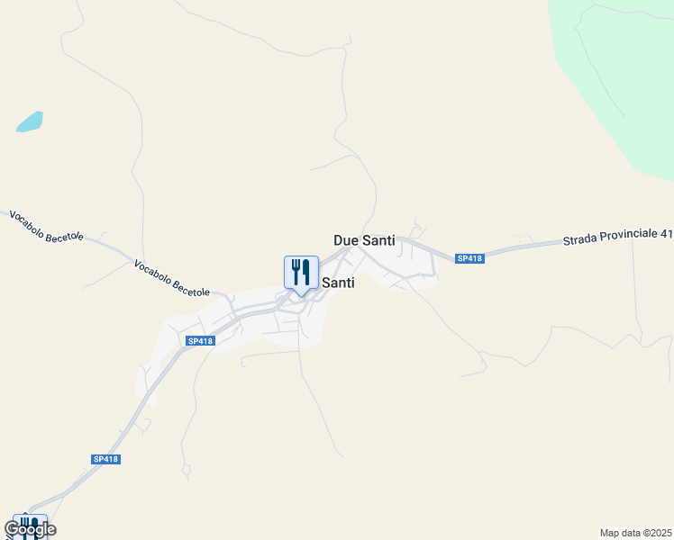 map of restaurants, bars, coffee shops, grocery stores, and more near 43 Vocabolo Santi Deu in Due Santi