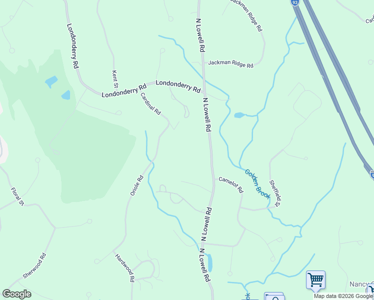 map of restaurants, bars, coffee shops, grocery stores, and more near 9 Wynridge Road in Windham