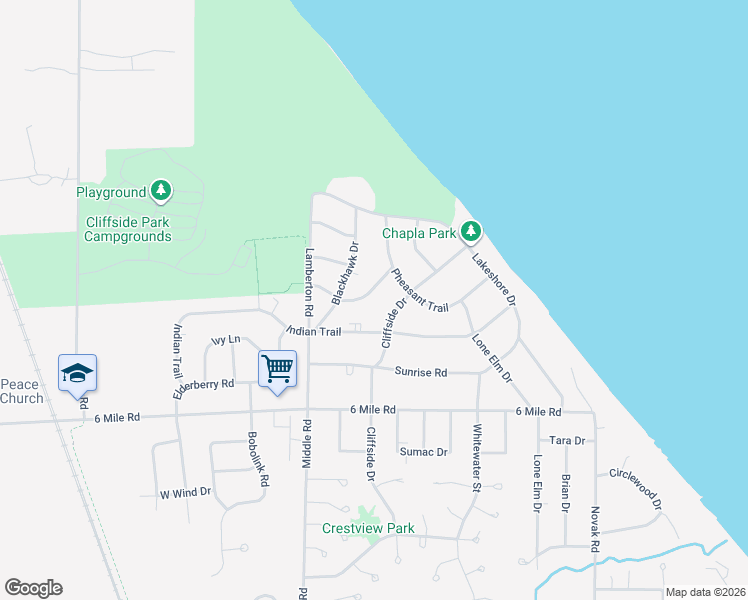 map of restaurants, bars, coffee shops, grocery stores, and more near 2718 Arrowhead Street in Racine