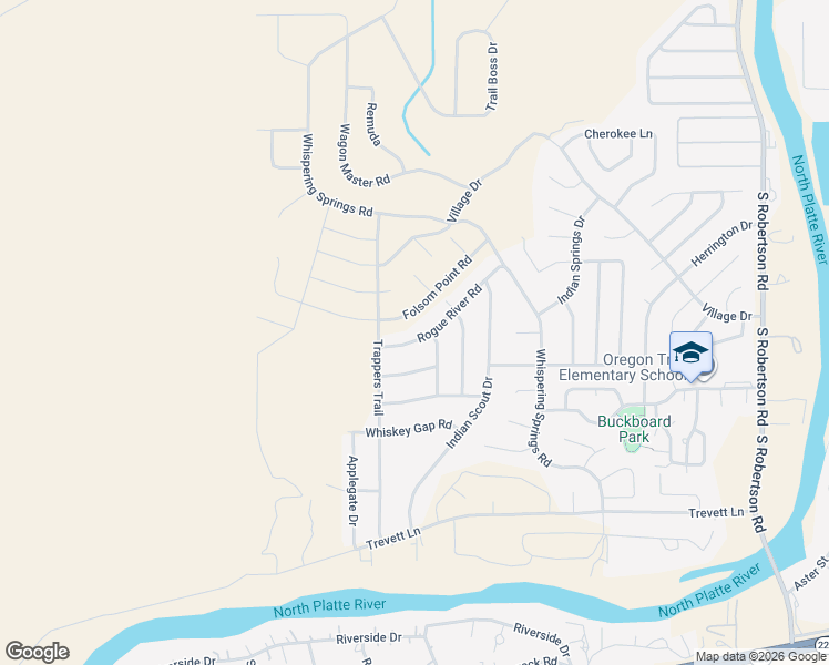 map of restaurants, bars, coffee shops, grocery stores, and more near 6809 Rouge River in Casper