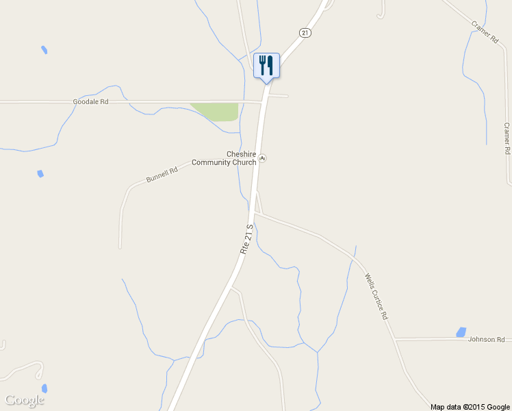 map of restaurants, bars, coffee shops, grocery stores, and more near 4338 Wells Curtice Road in Canandaigua